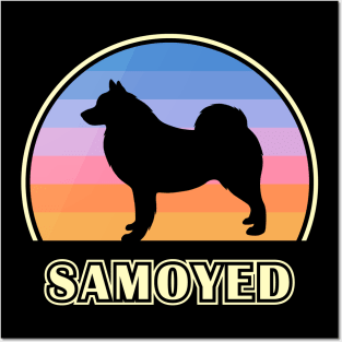 Samoyed Vintage Sunset Dog Posters and Art